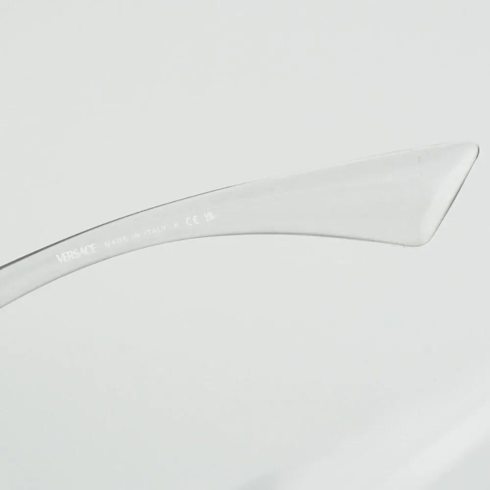 NEW Versace VE4461 148/6V Crystal Grey Mirror Blue Detachable Lens Sunglasses